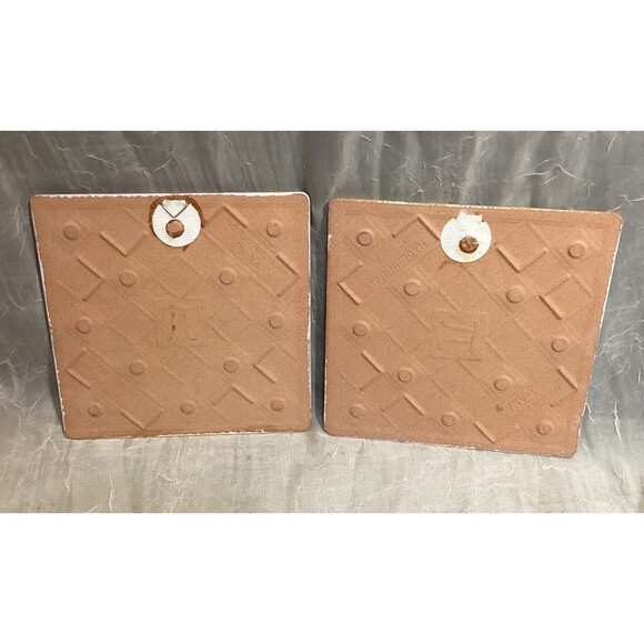 BICOTTURA TRADIZIONALE PIANA TERRACOTTA 6" TILES SET OF TWO MADE IN ITALY - Picture 4 of 14